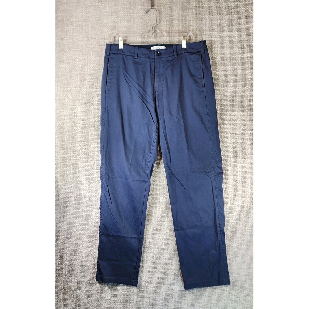 Hill‎ City Everyday Pant Mens 33x32 Navy Blue Athletic Fit Stretch Elastic Waist